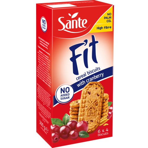 Fit Cereal Biscuits With No Added Sugar Cocoa Flavour 300g Sante Export