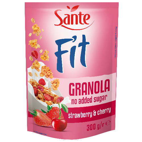 fit granola strawberry and cherry